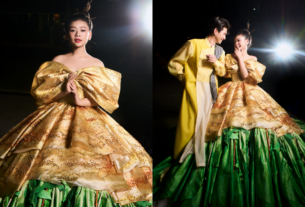 Minh Vy khoe thần thái cực sang, catwalk chuyên nghiệp khi diện váy khủng 3000m vải