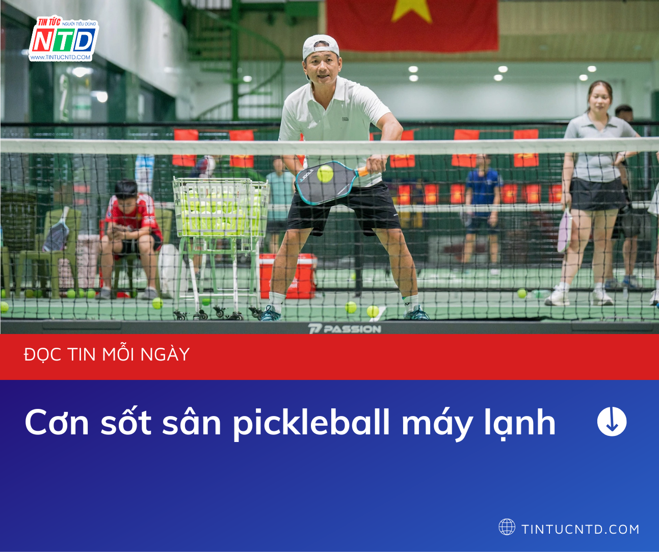 Cơn sốt sân pickleball máy lạnh