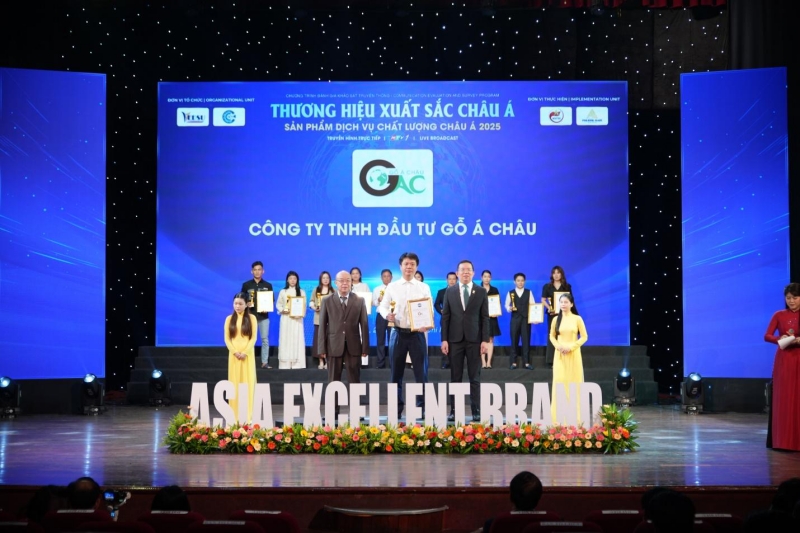 Gỗ Á Châu vinh dự nhận Huy chương Vàng Sản phẩm – Dịch vụ Chất lượng Châu Á 2025